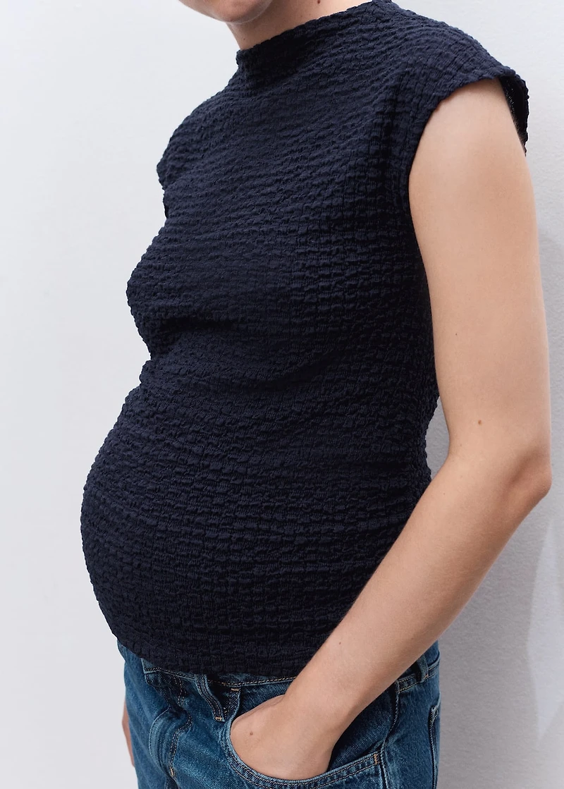 Crêpe cotton maternity top