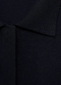 Short-sleeved polo-neck sweater