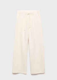 Fluid long cotton pants