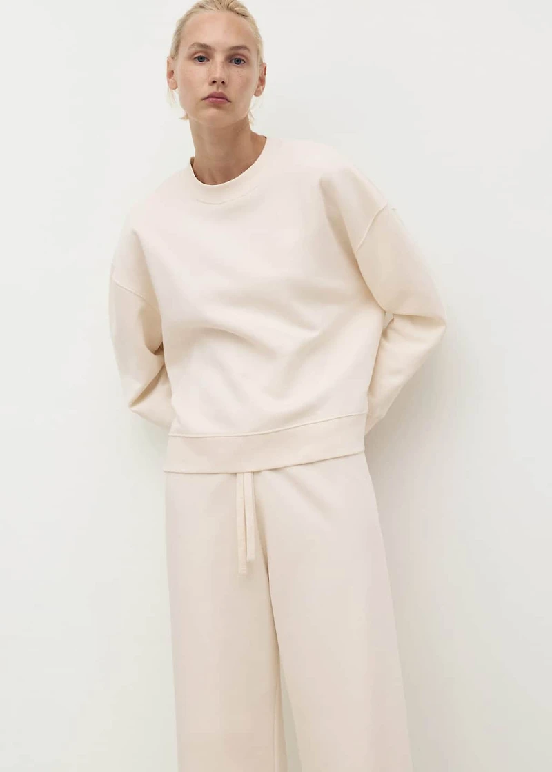 Fluid long cotton pants