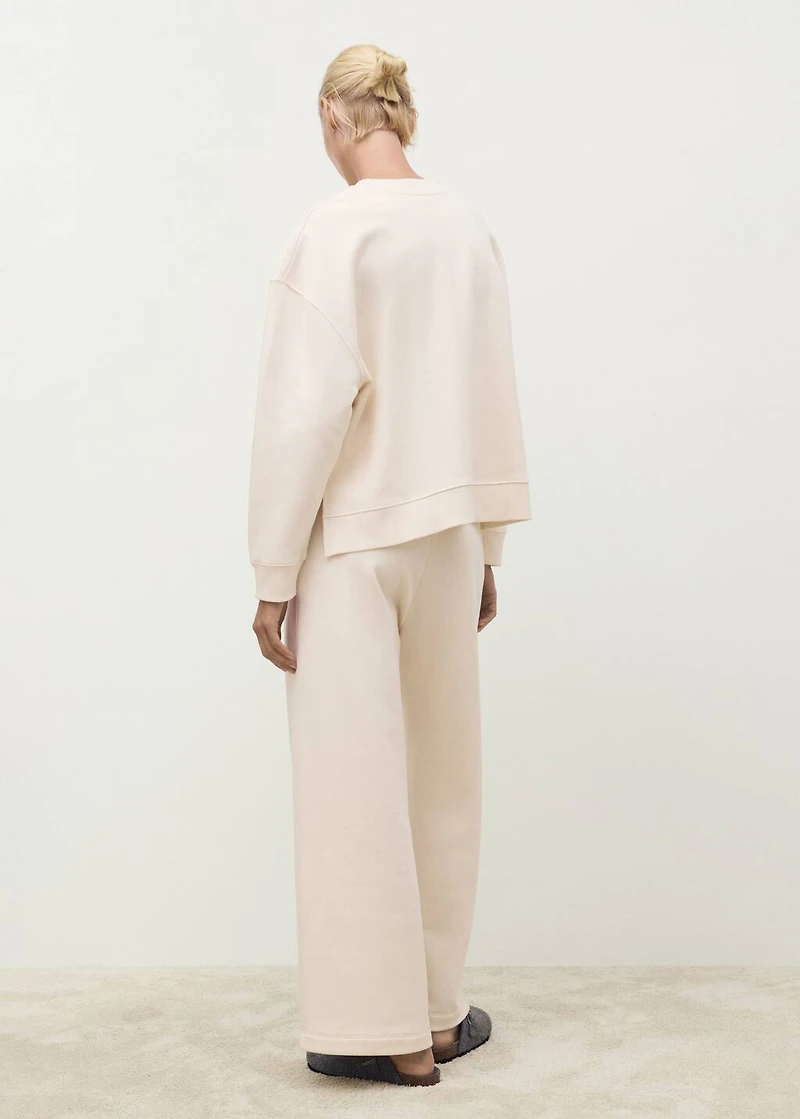 Fluid long cotton pants