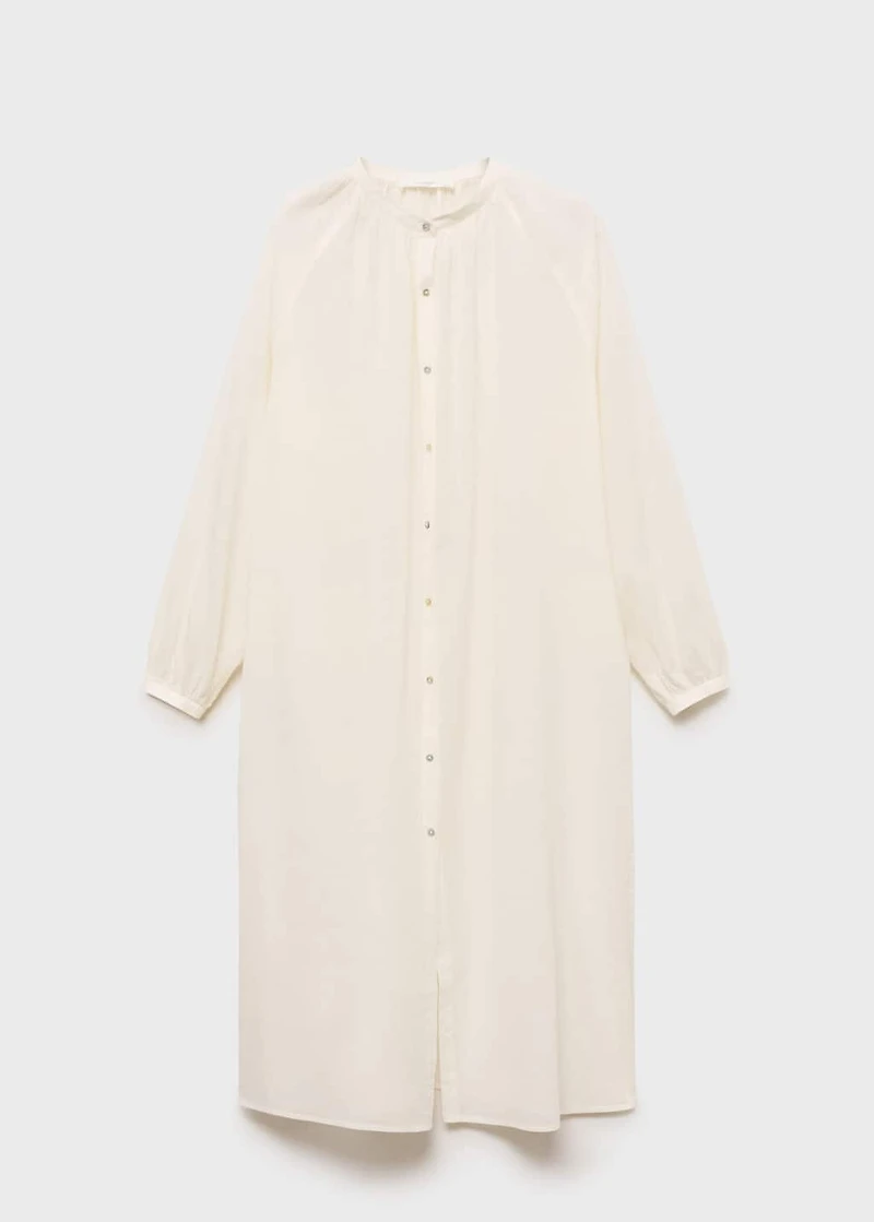 Cotton tunic with buttons