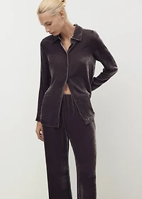 Silk velvet pants