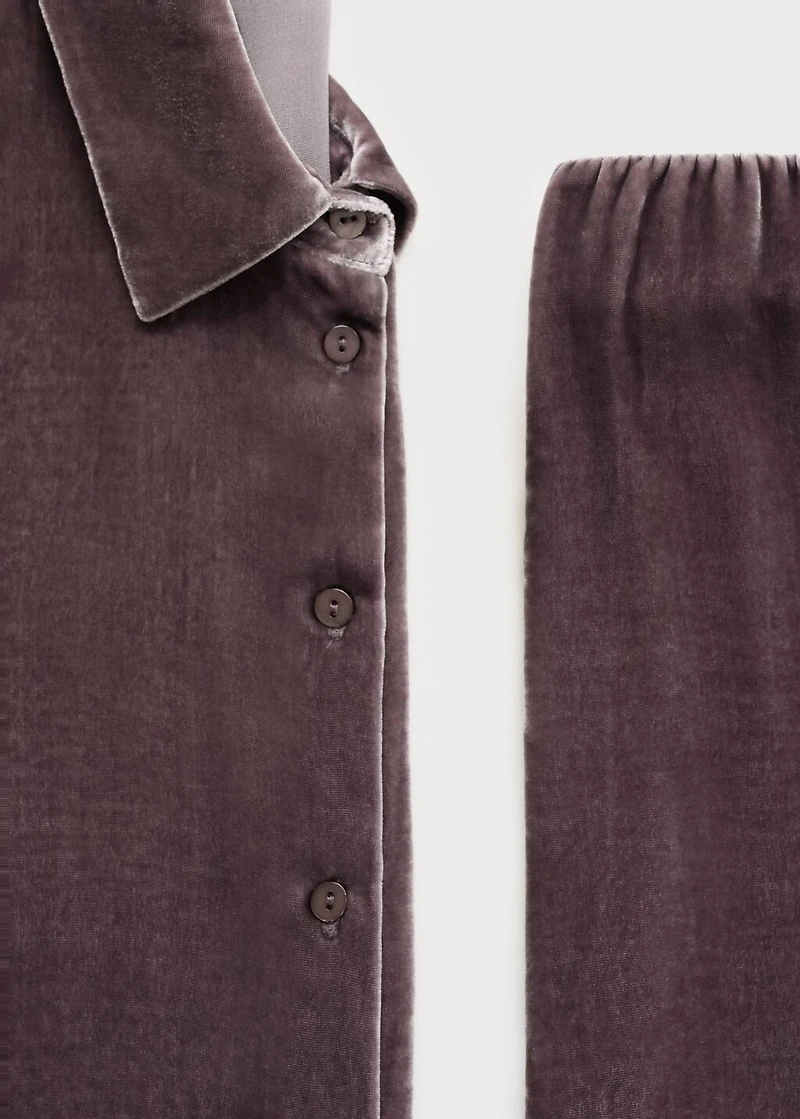 Silk velvet pants