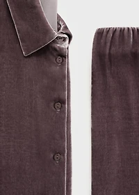 Silk velvet pants