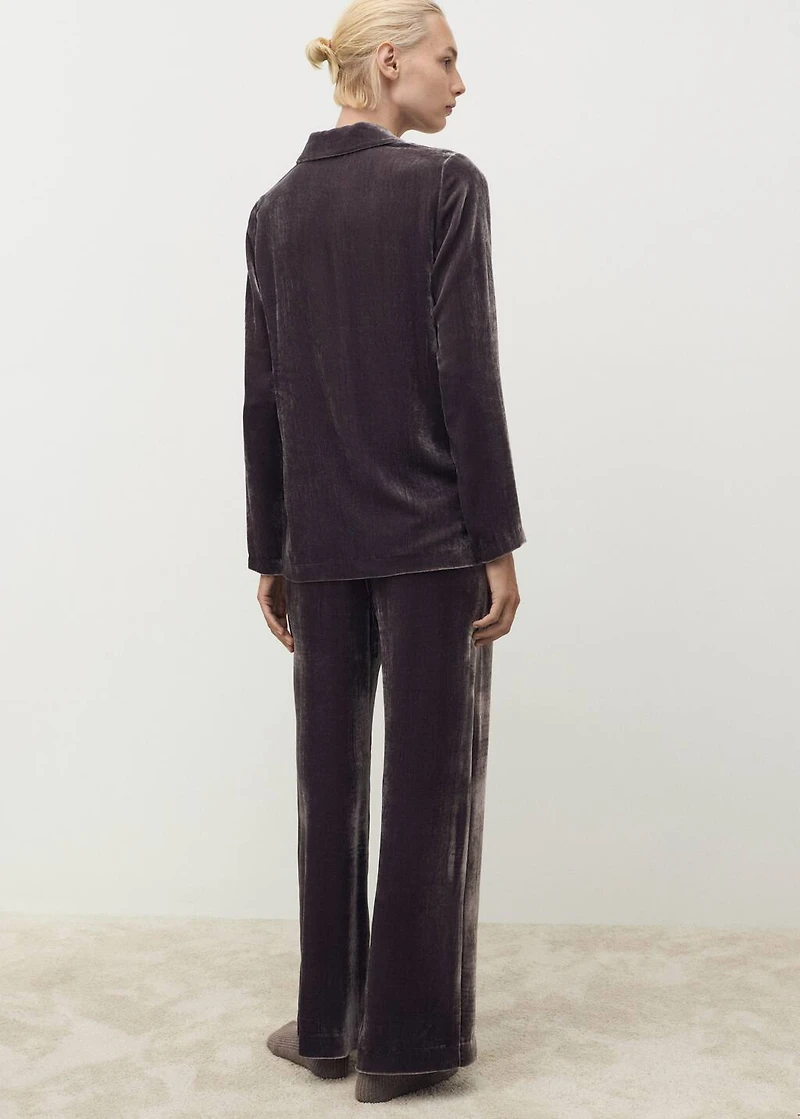 Silk velvet pants
