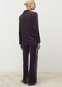 Silk velvet pants