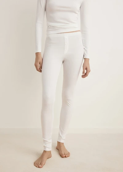 Long rib-knit pants