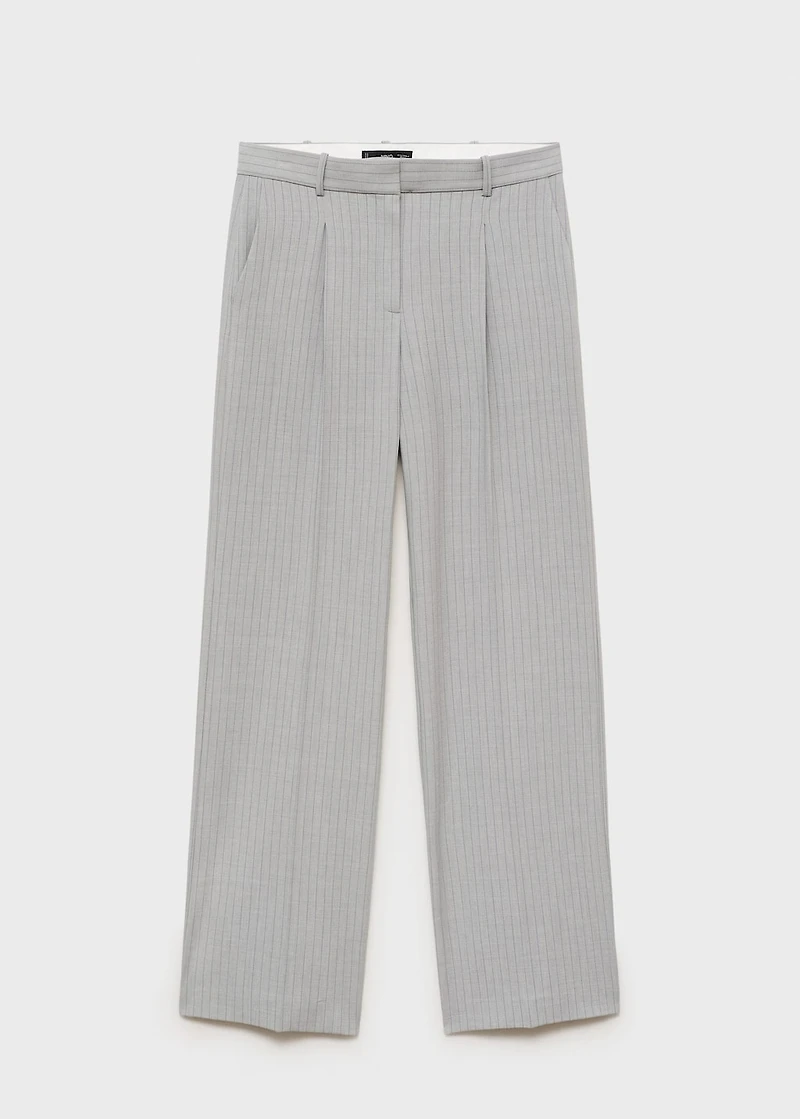 Pinstripe suit trousers