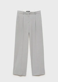 Pinstripe suit trousers