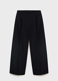 Pleated wide leg trousers