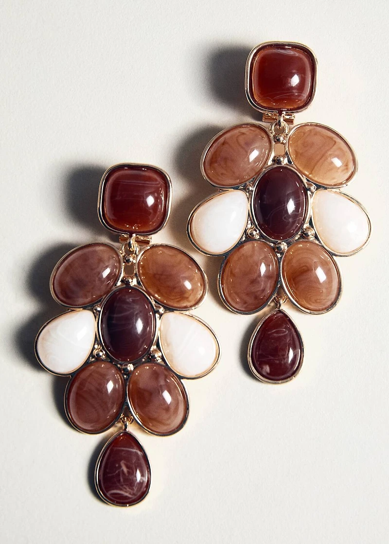 Mixed resin earrings