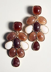 Mixed resin earrings