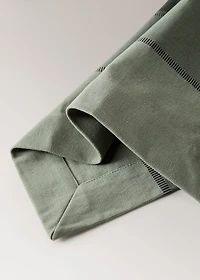 Cotton placemats with colored stripes