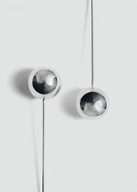 Long sphere hanging earrings