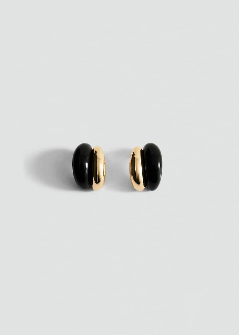 Mixed resin earrings