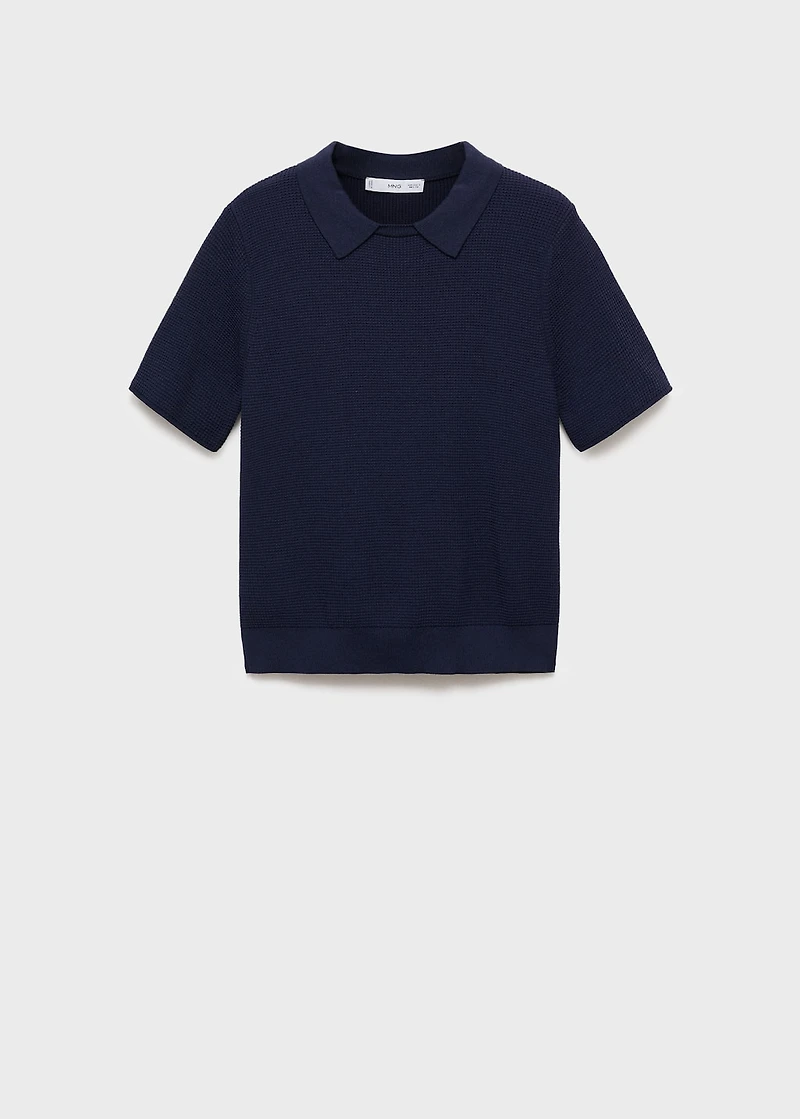 Shirt collar sweater