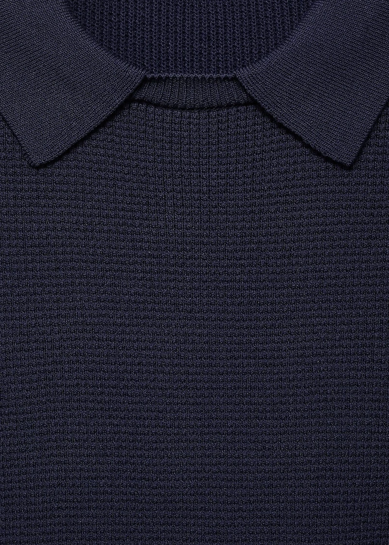 Shirt collar sweater