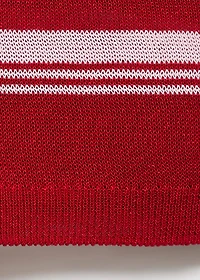 Striped polo-neck sweater