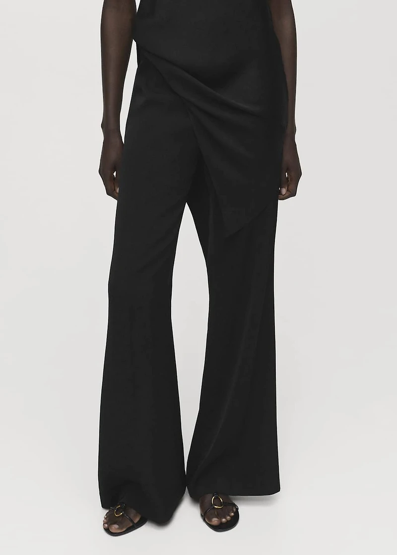 Long flared trousers