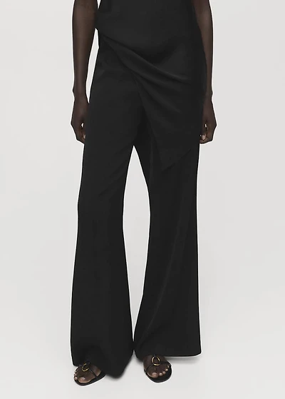 Long flared trousers