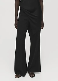 Long flared trousers