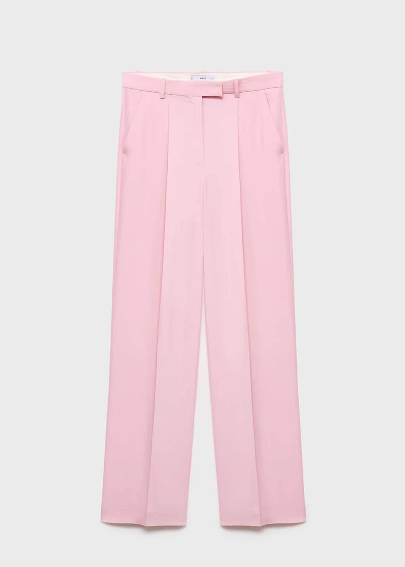Wide leg suit trousers