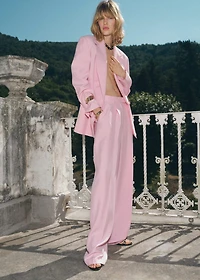 Wide leg suit trousers