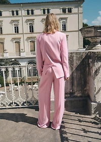 Wide leg suit trousers