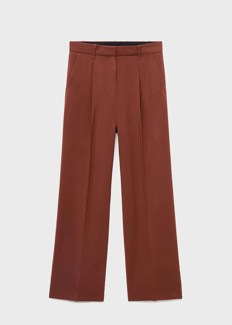 Modal straight-fit pants