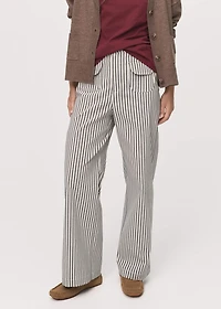 Striped pants with pockets