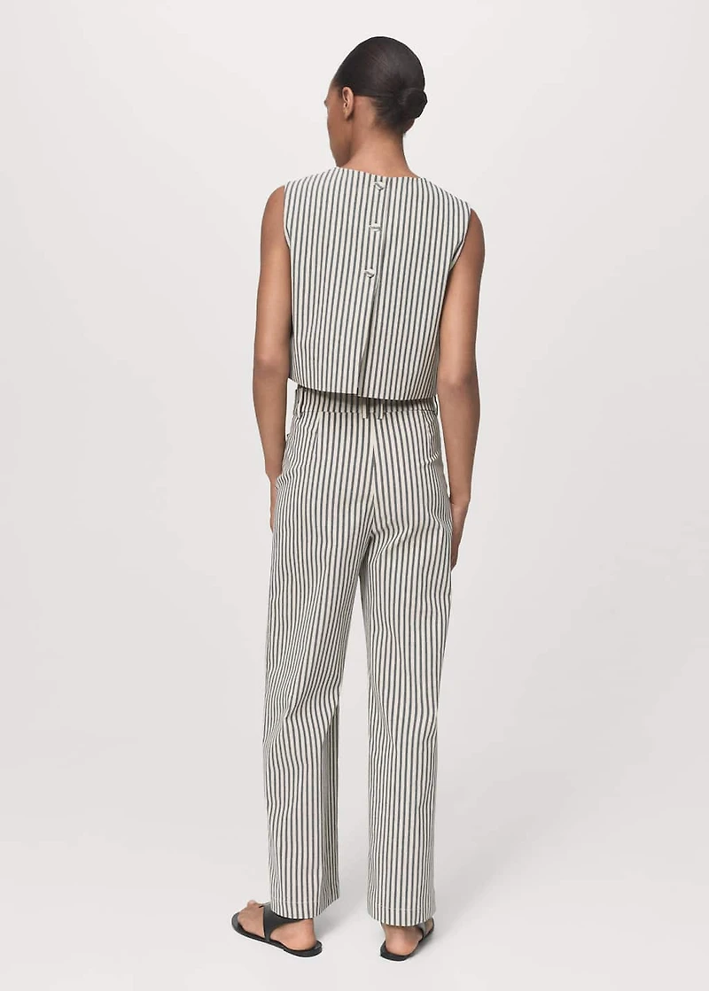 Striped pants with pockets