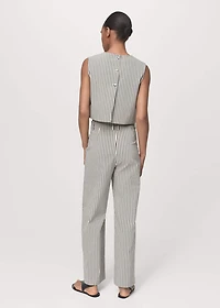 Striped pants with pockets