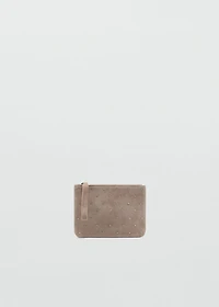 Studded clutch bag