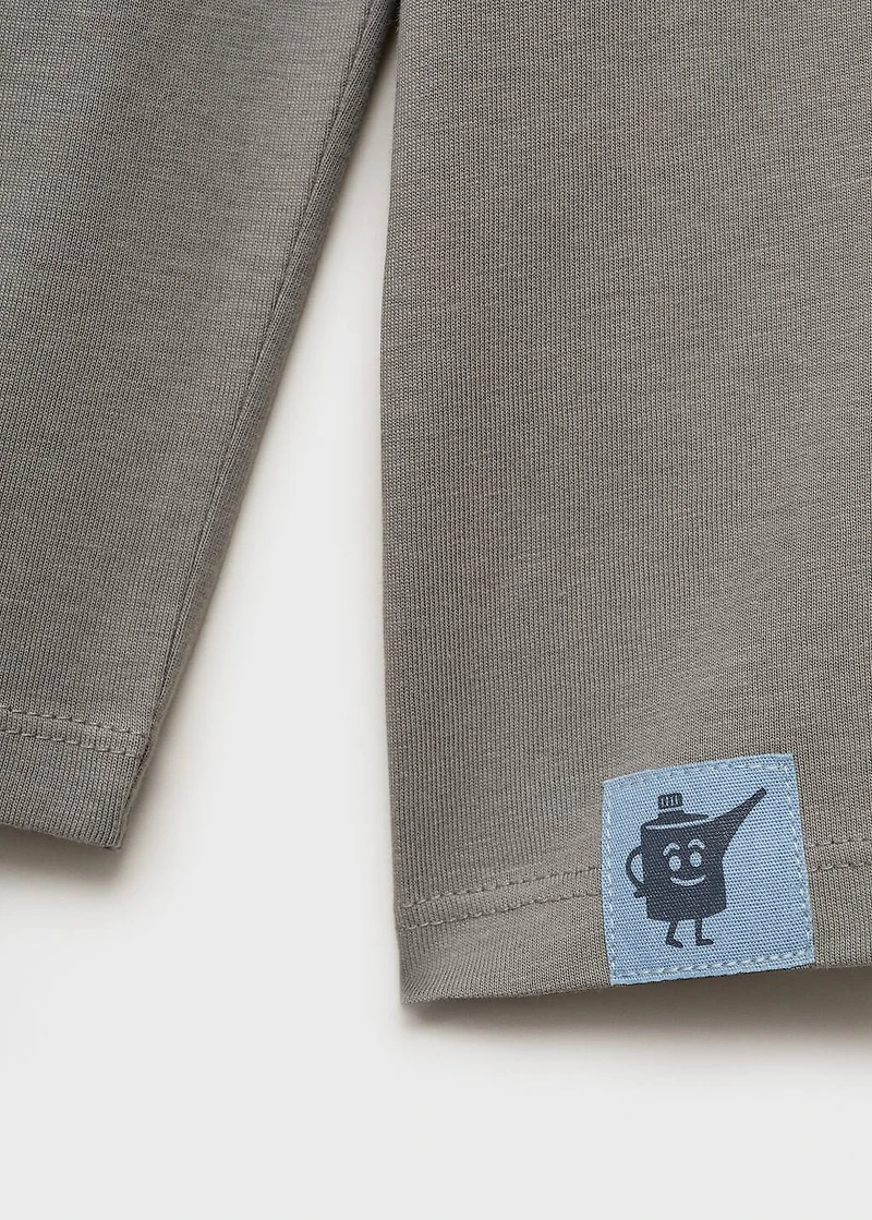 Printed cotton-blend T-shirt