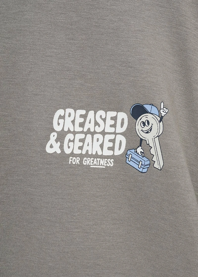 Printed cotton-blend T-shirt