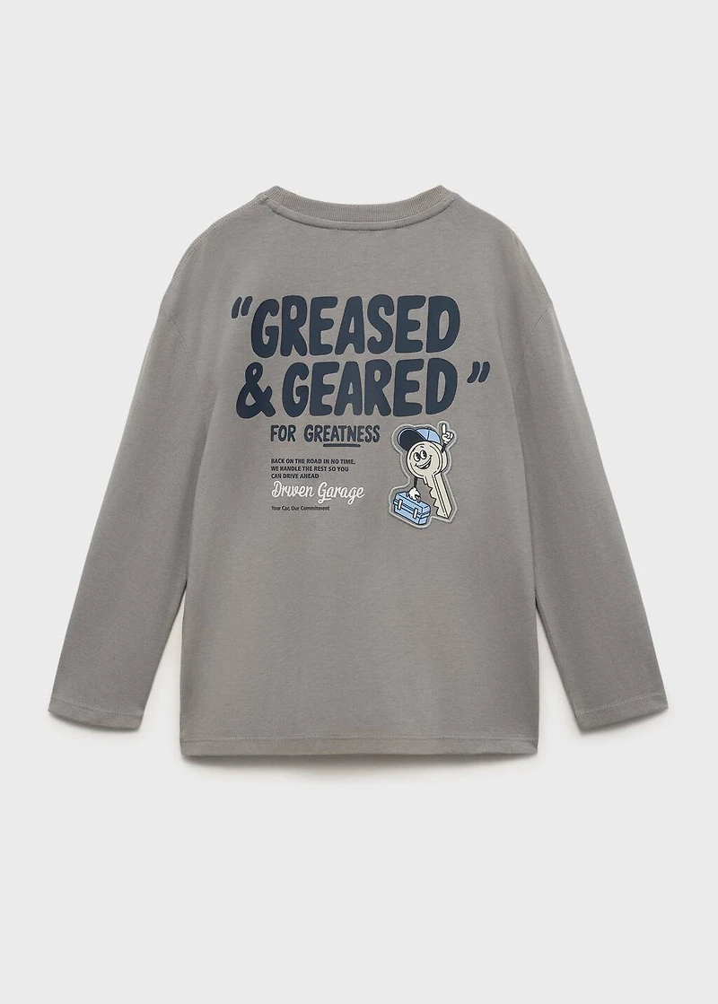 Printed cotton-blend T-shirt