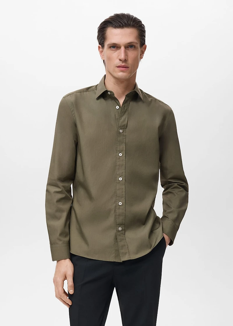 Regular-fit 100% cotton shirt