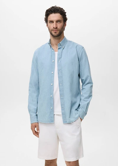 Regular fit denim shirt