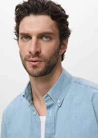 Regular fit denim shirt