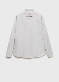 Regular fit striped cotton shirt
