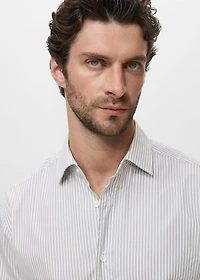 Regular fit striped cotton shirt