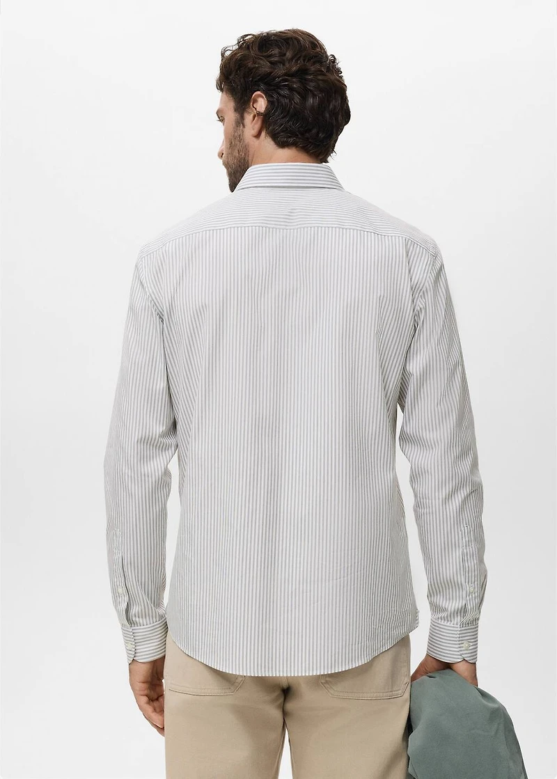 Regular fit striped cotton shirt