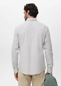 Regular fit striped cotton shirt