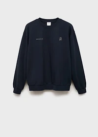 100% cotton sweatshirt text