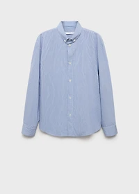 Regular fit striped cotton shirt