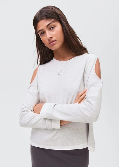 Cotton t-shirt with cut-out