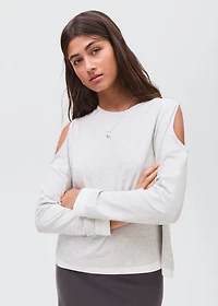 Cotton t-shirt with cut-out