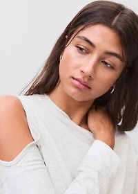 Cotton t-shirt with cut-out