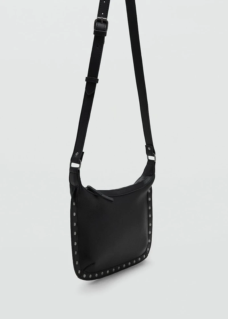 Stud leather bag